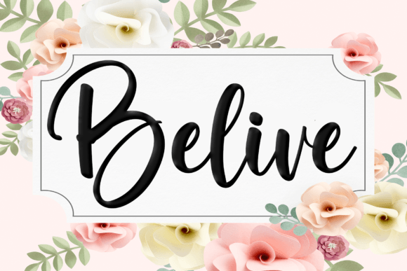 Belive: Elevating Your Creative Projects with Bouncy and Bold Calligraphy
