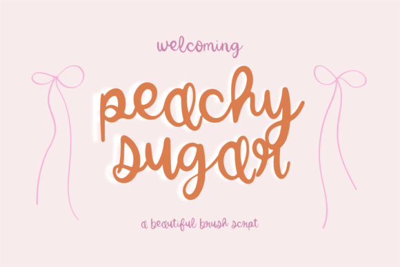 Peachy Sugar: A Whimsical Brush Font for Creatives