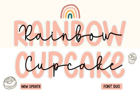 Rainbow Cupcake Duo: A Stylish Pair for Creative Projects