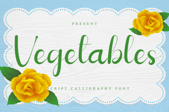 Vegetables: A Refined Script for Modern Branding